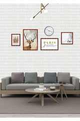 50x50 Cm 0.27 M² Self Adhesive Wallpaper Flexible Foam Panel 3d Dimensional Brick Pattern White - Swordslife