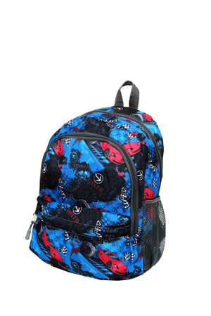 Car Patterned 3 Piece Primary School Bag
