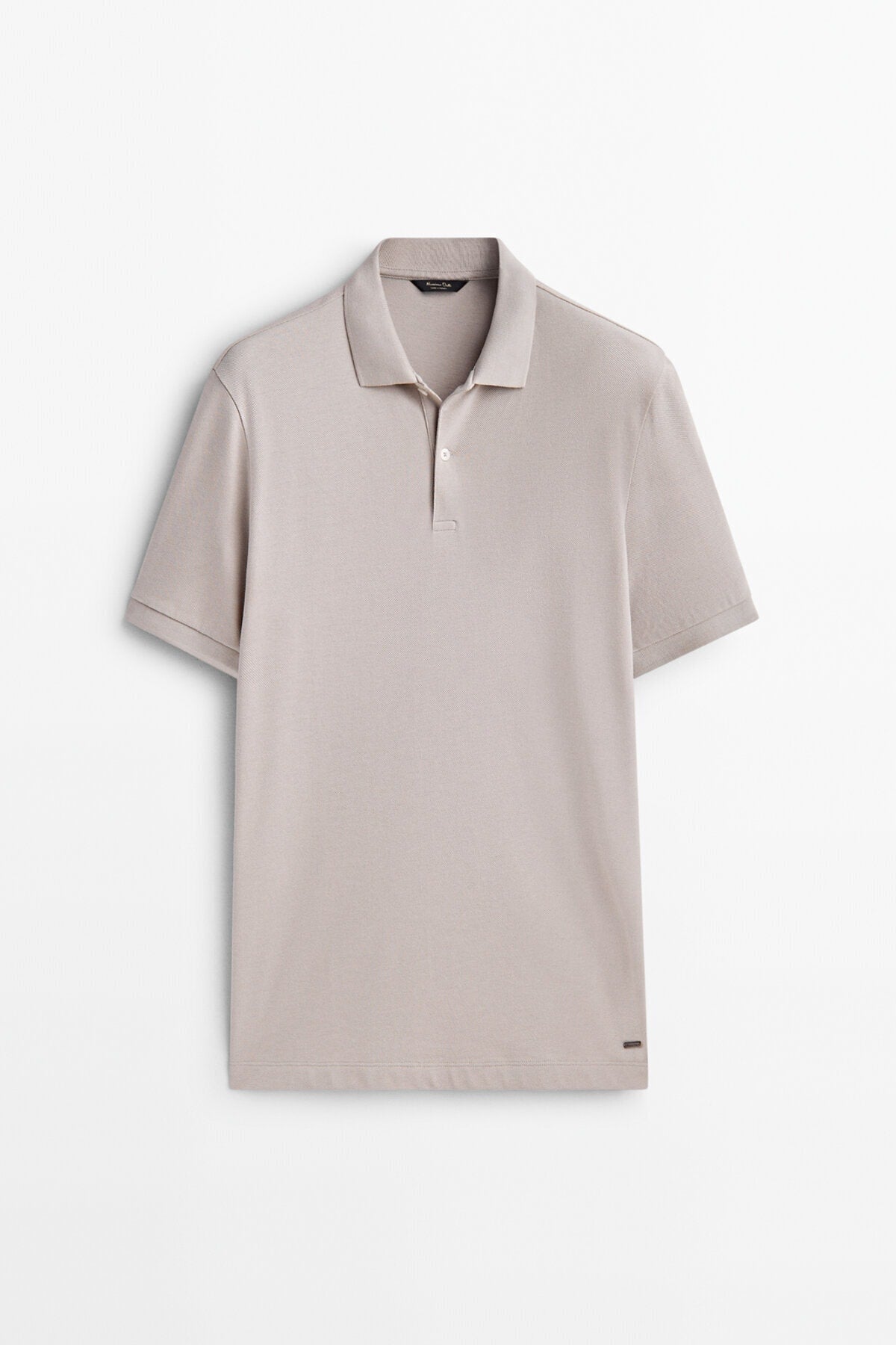Textured 100% cotton polo t-shirt