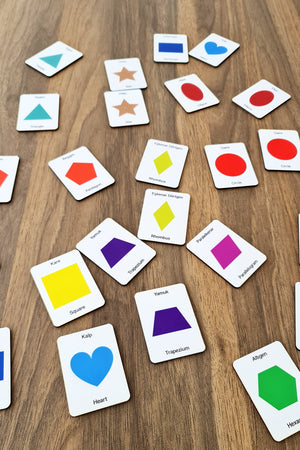 Holz geometrische Formen Brain Teaser Karten Matching Game Vorschule pädagogisches Material