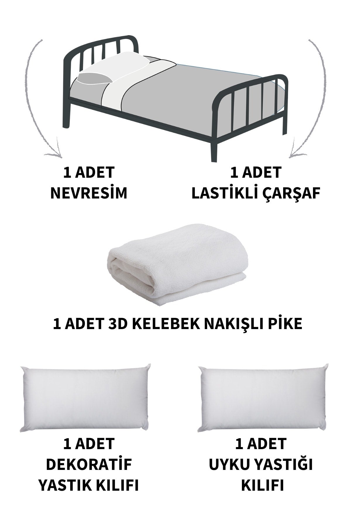 5 Pieces Elastic Bed Sheet, 3D Butterfly Pattern Children'S Room Cotton Single Cream Duvet Cover Set
