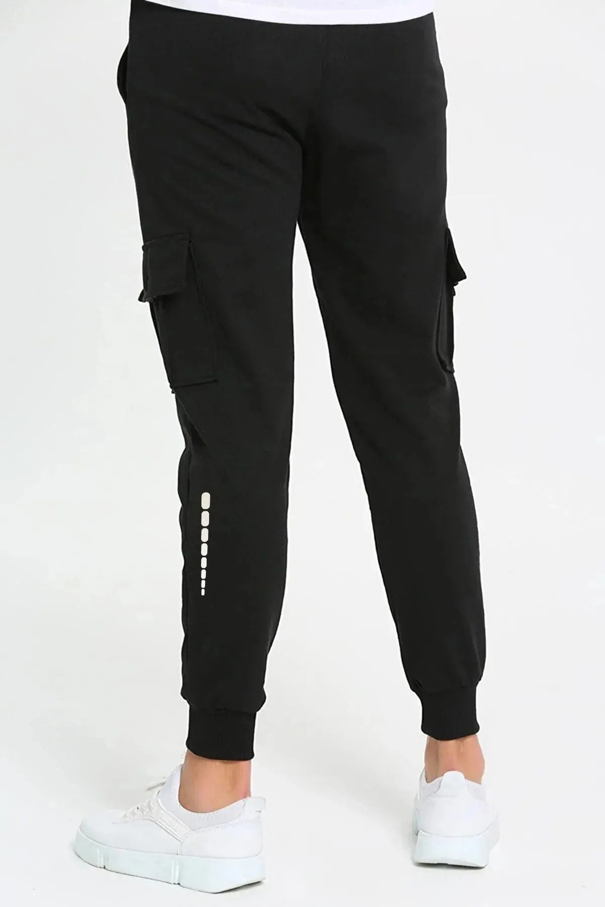 Unisex-Jogginghose mit Reflektor-Print und detaillierter Commando-Tasche