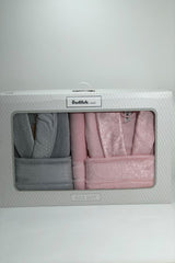 Unisex Gray Bathrobe Set - Swordslife