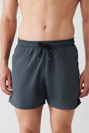 Men'S Anthracite Quick Dry Standard Size Straight Swimwear Marine Shorts E003801