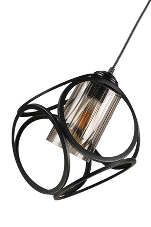 Aydın Single Chandelier Black Smoked Acrylic