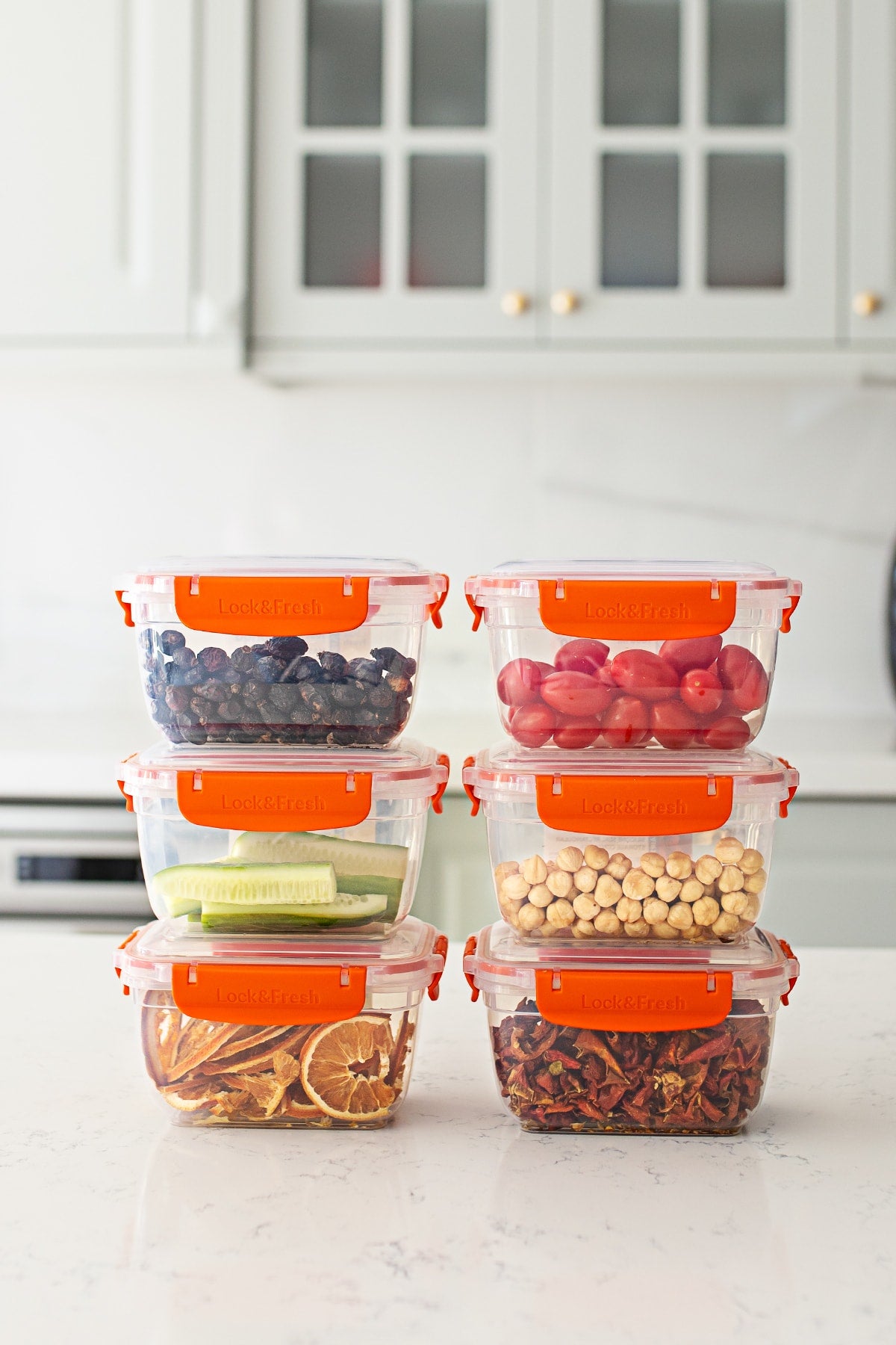 World Set Of 6 Leakproof Lockable Vacuum Lids Food Provisions Breakfast Picnic Storage Containers 1000 Ml