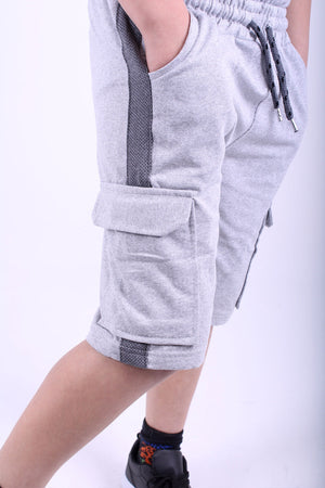 Boy'S Side Stripe Capri With Cargo Pocket