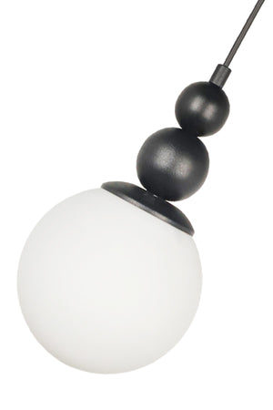 Infinite Single Chandelier Black White Glass