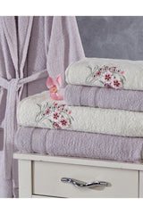 100% Cotton 3d Embroidery 6 Piece Family Bathrobe Set,bathrobe Set,dowry Set - Swordslife