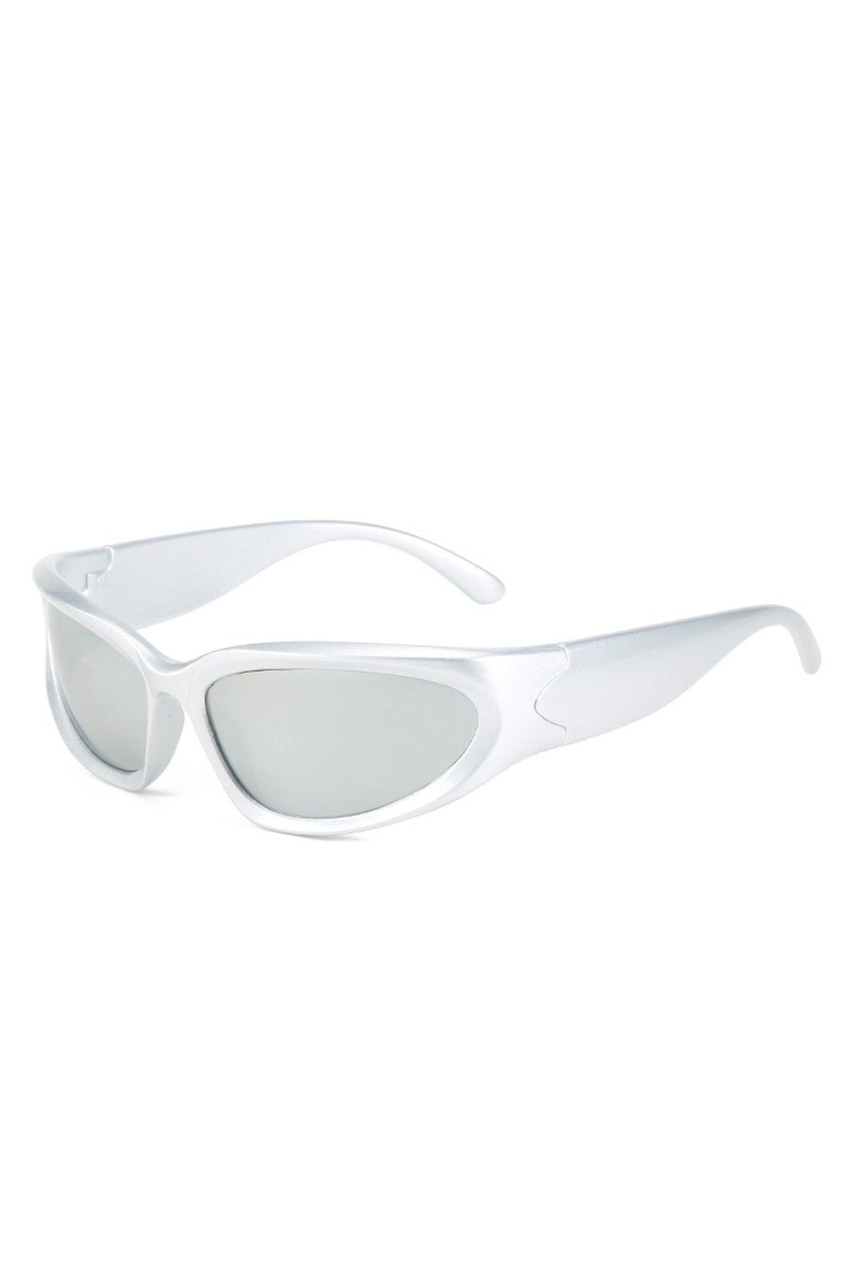 Elon Silver Mirror Y2k Vintage Fashion Lightweight Unisex Sunglasses - Swordslife