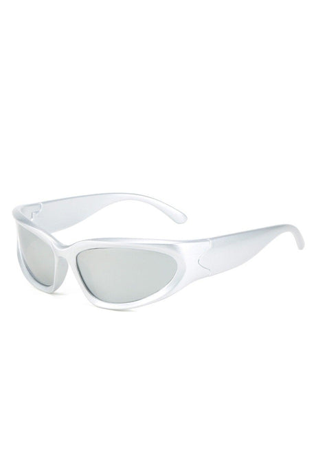 Elon Silver Mirror Y2k Vintage Fashion Lightweight Unisex Sunglasses - Swordslife