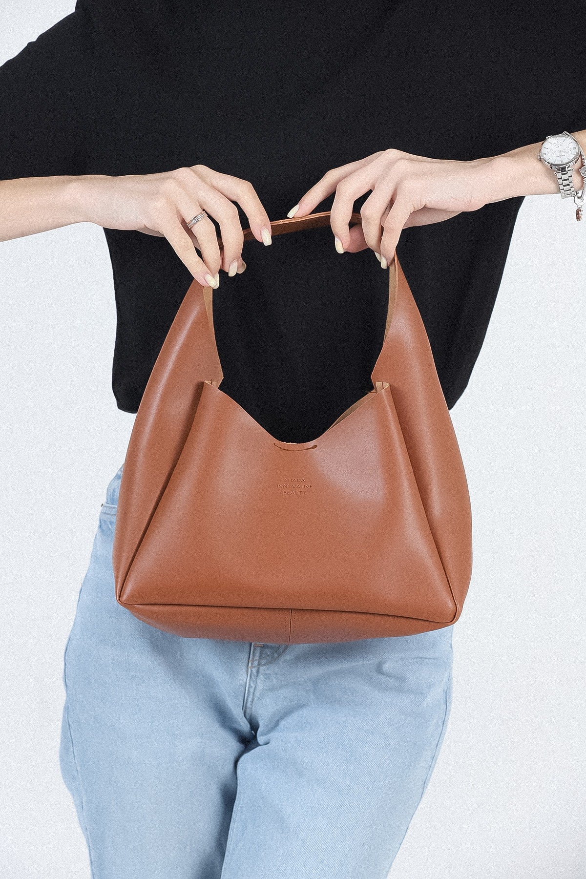 Taba Shk19 Faux Leather Women'S Hand And Shoulder Bag With Zippered Interior Compartment Wallet E:33 L:15 W:10 Cm
