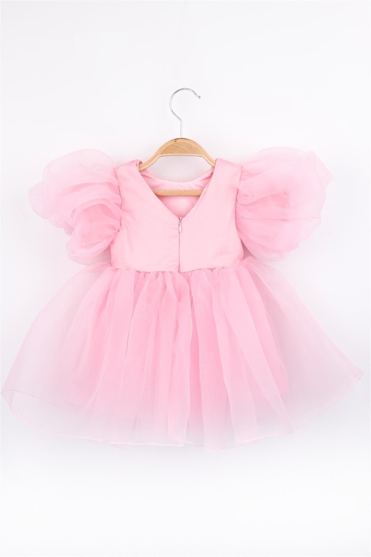 Pink Crown Organza Girl's Party Dress - Carlene