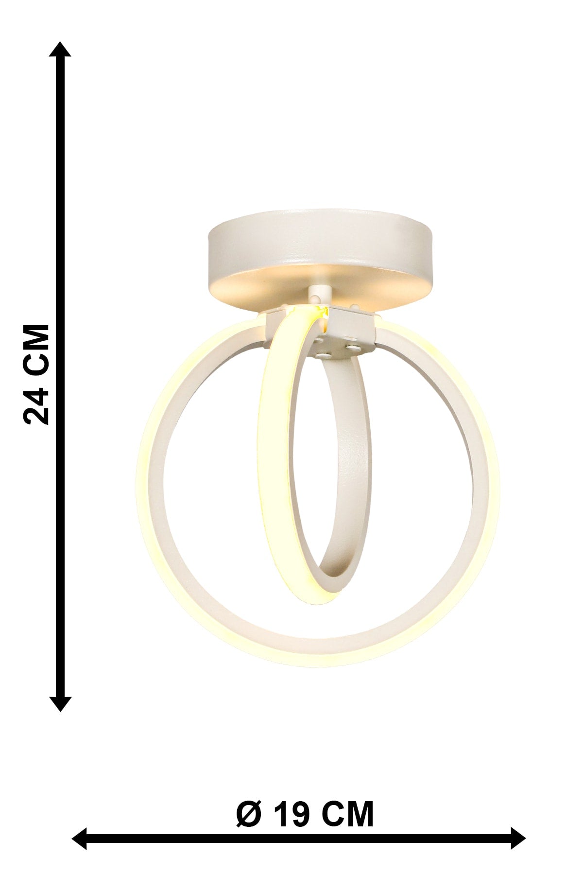 Sezen Led Ceiling Mounting Single Chandelier White