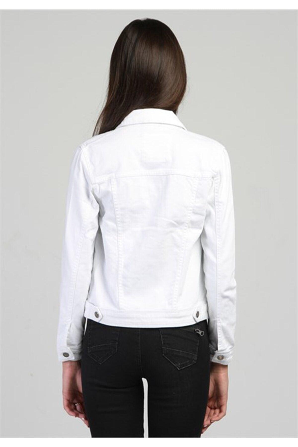 Women's White Style Denim Jacket - Swordslife