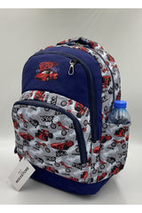 Begati Foil Fed Waterproof Fabric Orthopedic Boys Backpacks And First School Bag Set Car Pattern