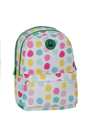 Benetton Primary & Secondary School Backpack 70322 White 43X28X13Cm