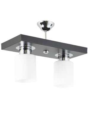 Double Modern Sports Model Rectangular Tray Black Chandelier