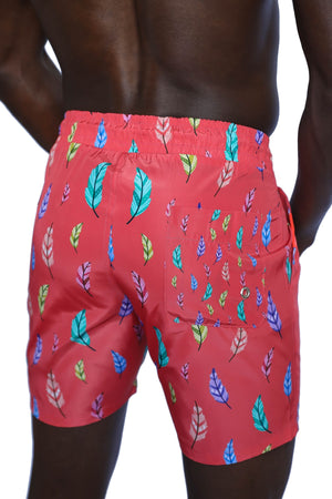 Men'S Patterned Red Sea Shorts