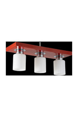 Triple Modern Sports Model Rectangular Tray Red Chandelier