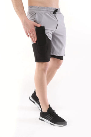 Herren Laufhose Schnelltrocknend Micropoly Training Turf Fitness Kurze Strumpfhosen Outdoor Shorts