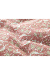 Bird And Anemons Easy To Iron Double Duvet Cover 200x220 Cm PINK - Swordslife