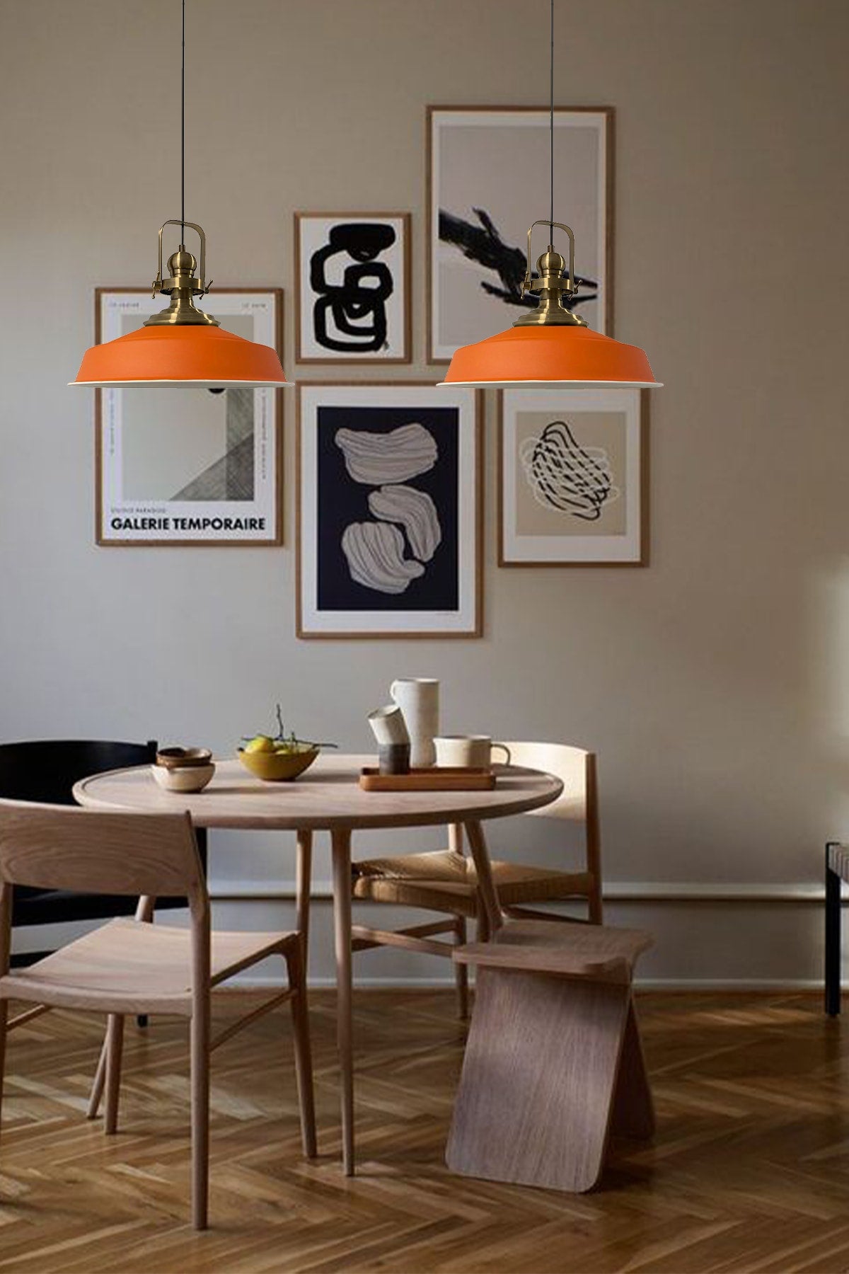 Orange Noble Double Chandelier Antique Headboard Retro Pendant Lamp Kitchen Living Room Cafe Chandeliers