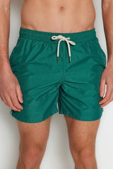 Green Men's Garnish Standard Length Swimwear Marine Shorts TMNSS20DS0022