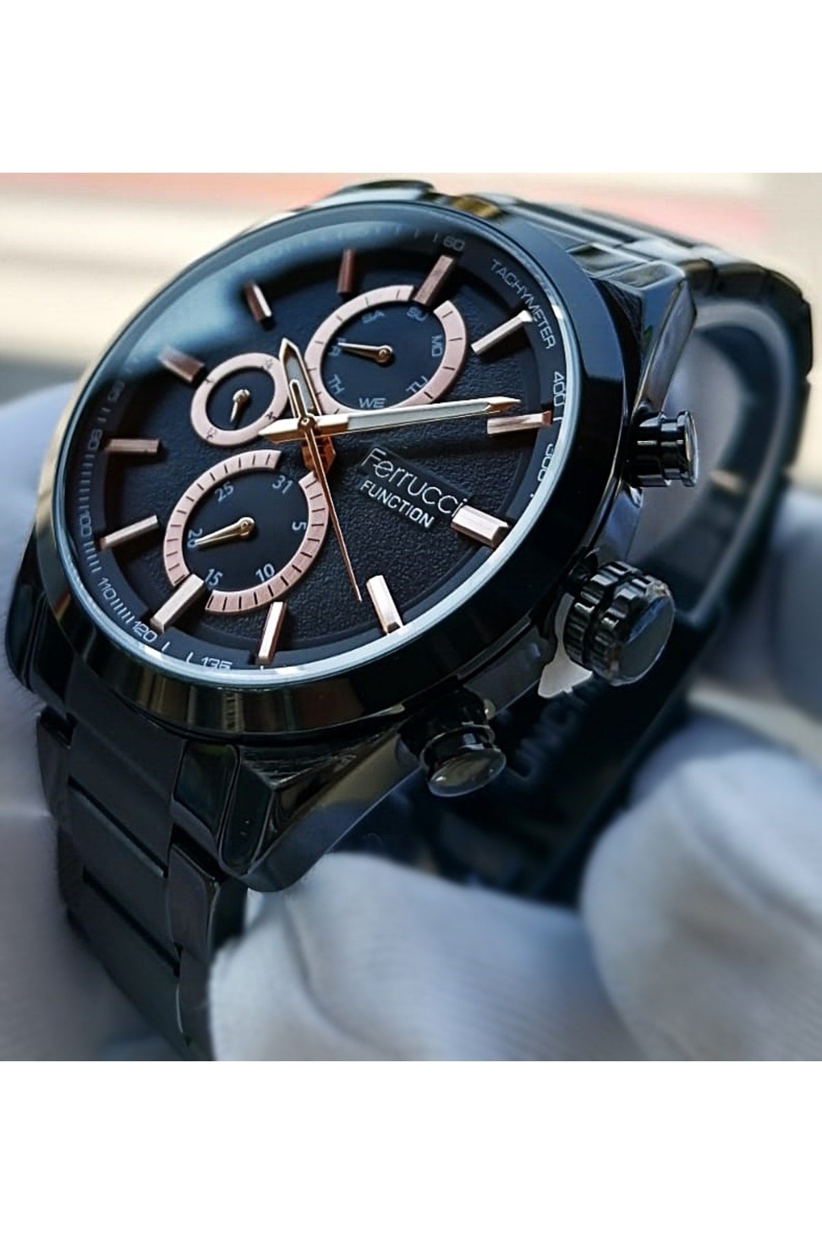 Silver Men'S Wristwatch 3 Atm Waterproof Functions Active Stainless Steel