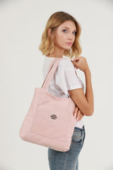 Powder U22 3-Compartment Front 2 Pocket Detailed Canvas Fabric Daily Women's Arm and Shoulder Bag B:35 E:35