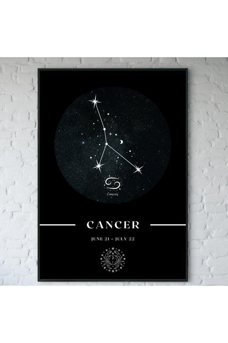 Cancer Cancer Constellation Chart Astrology Horoscope Symbol 34x44cm - Swordslife