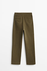 Cotton Blend Chino Pants - Swordslife
