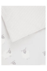 Double Sided Baby Duvet Cover Set Lamb Pattern