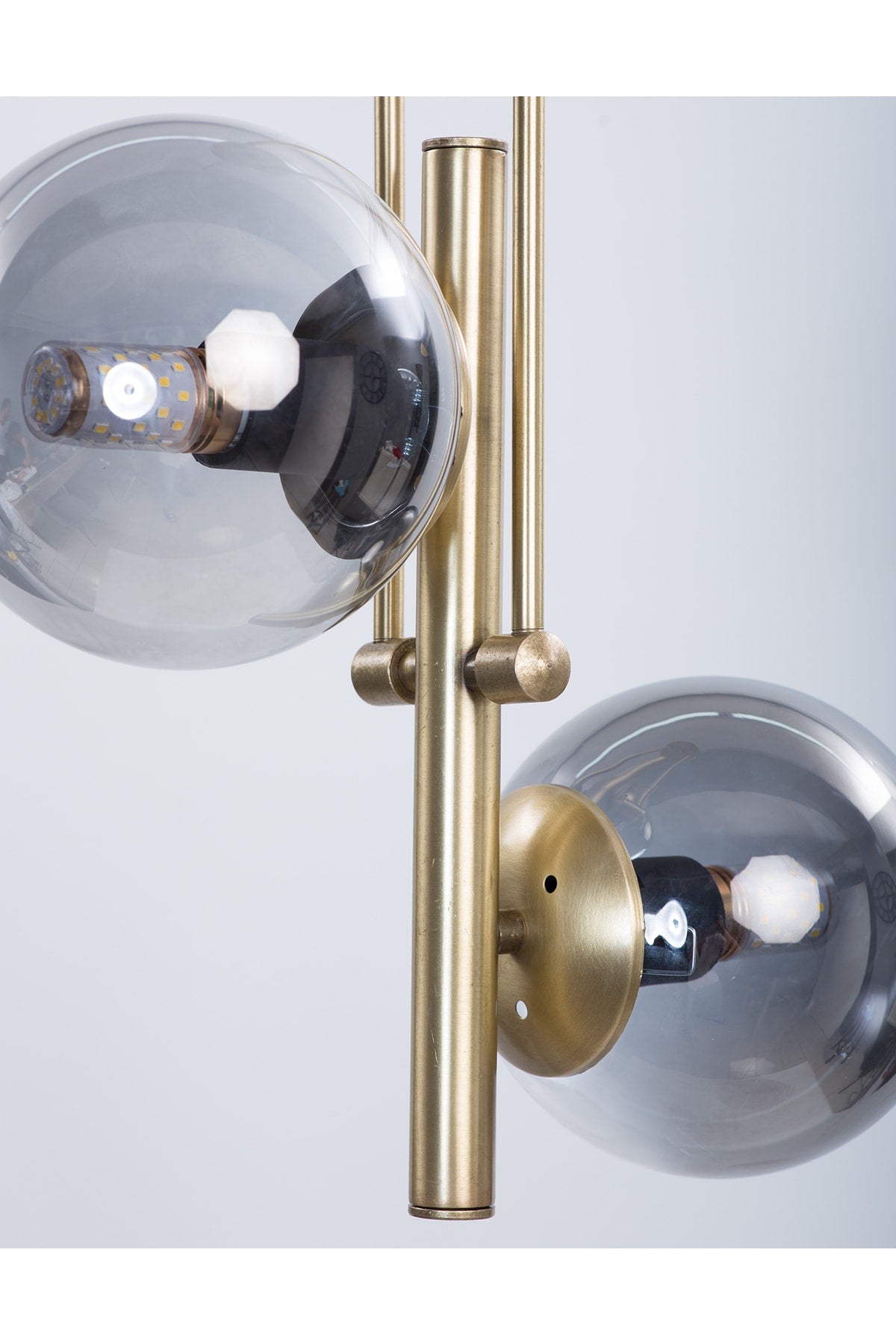 Kronleuchter Libra aus antikem beschichtetem Rauchglas