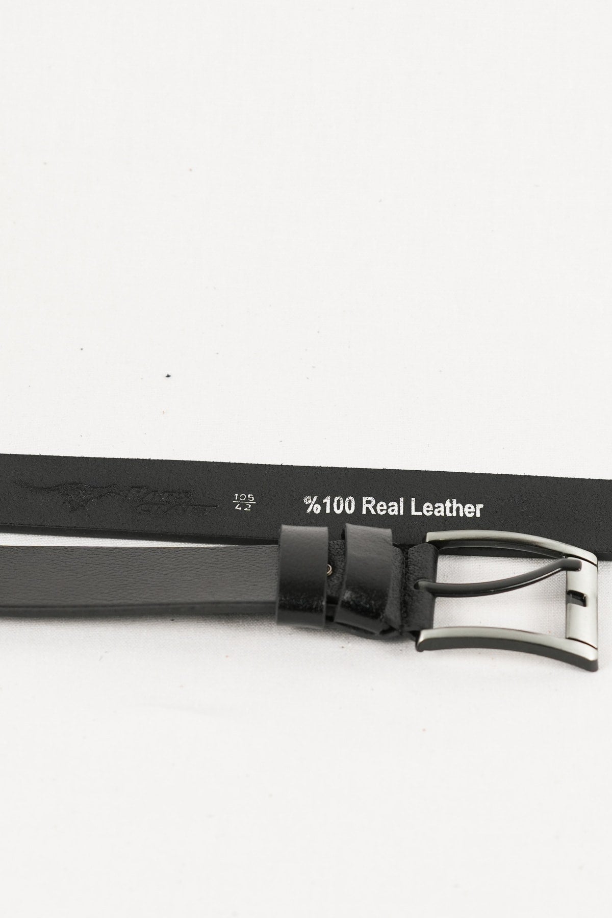 Genuine Buffalo Leather Men'S Belt 4.5 Cm Black Jeans Sport Belt