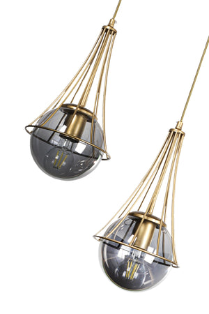 Lapis 2Nd Antique-Smoked Glop Glass Chandelier