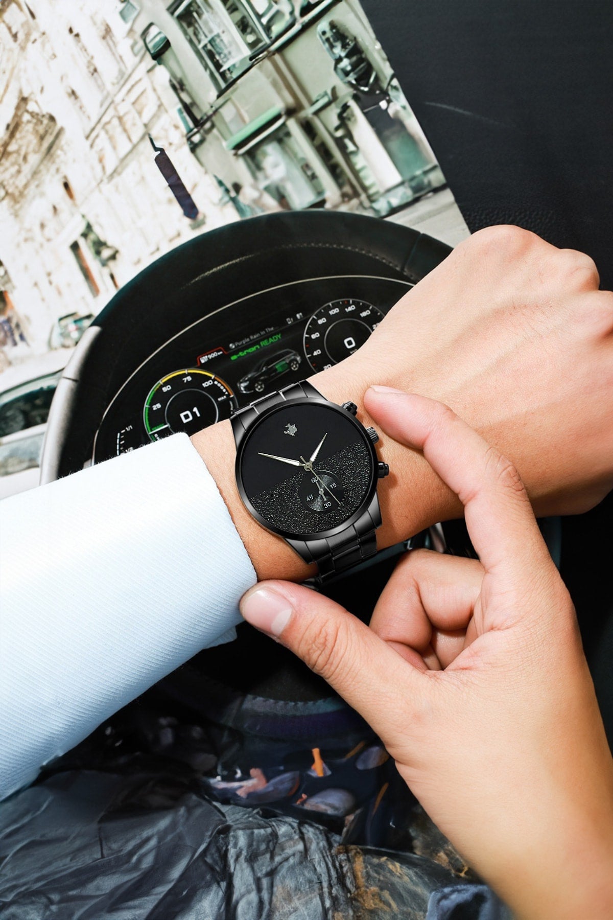 Herrenuhr Brille Parfüm Geschenkset 30-007