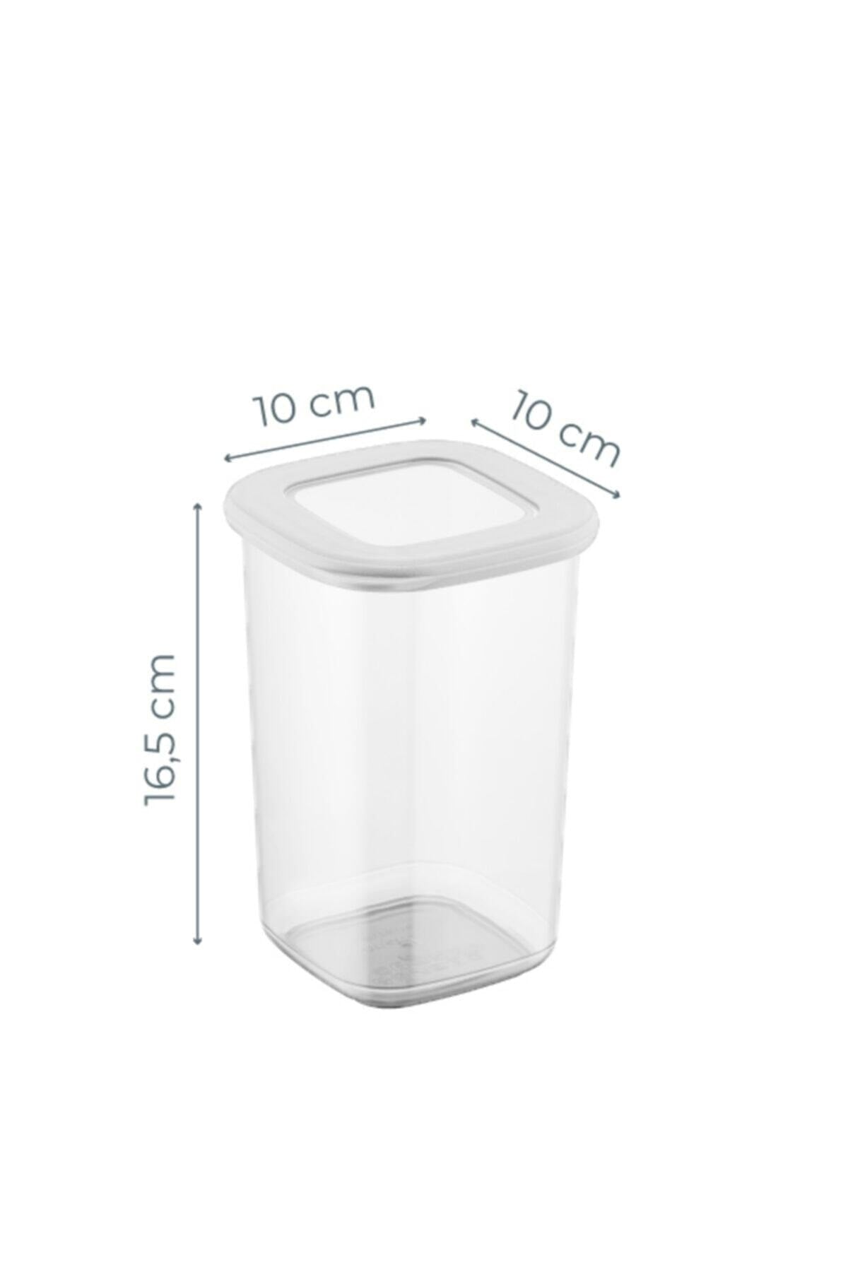 Labeled Foly Square Food Storage Container Set Of 12 1,2 Medium White