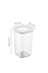 Labeled Foly Square Food Storage Container Set of 12 1,2 Medium White