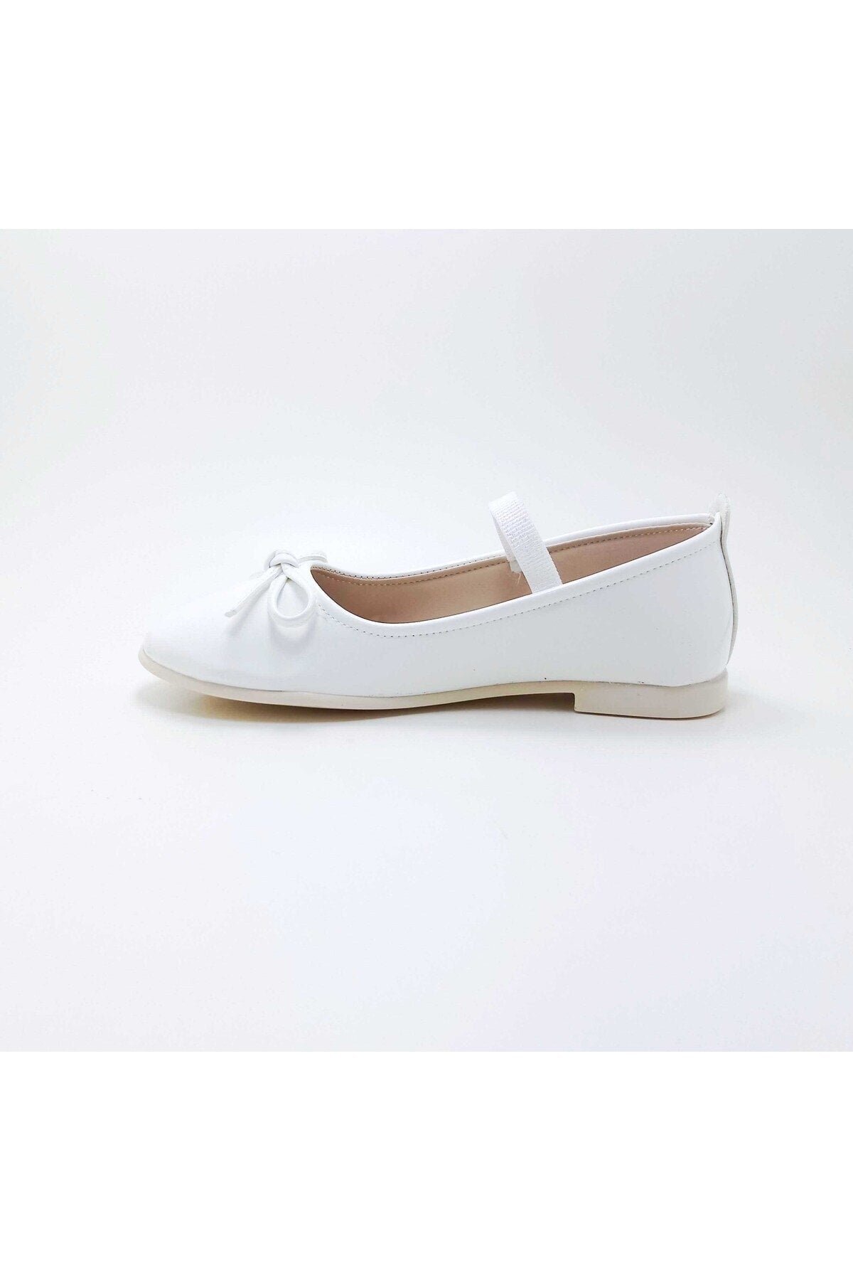 Girl'S Elastic-Bow Detailed Lightweight Flats