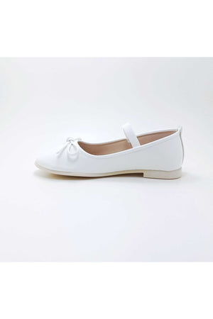 Girl'S Elastic-Bow Detailed Lightweight Flats