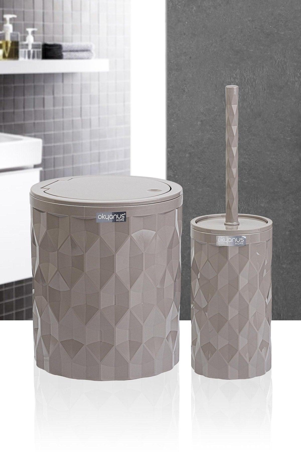 Diamond Mink Click Cover Set of 2 Wc Bucket and Brush - Swordslife