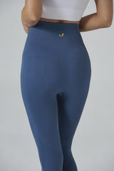 Gela High Waist, Flexible And Gathering Sports Leggings Natural Blue - Swordslife
