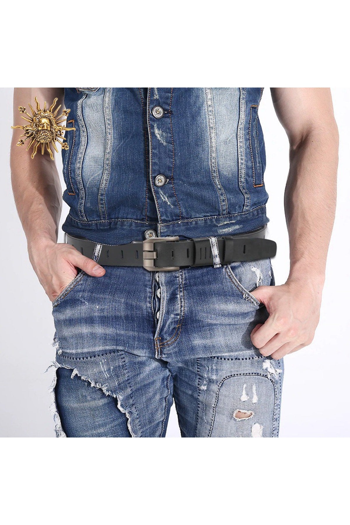 Supreme Made in Italy Lord Concept Herrengürtel aus echtem Leder