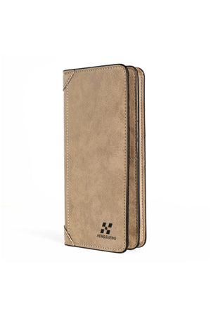 Men'S Men'S Nubuck Leather Card Holder Wallet