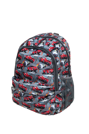 Car Patterned 3 Piece Primary School Bag