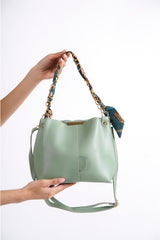 Water Green Women's Shawl Hand And Shoulder Bag