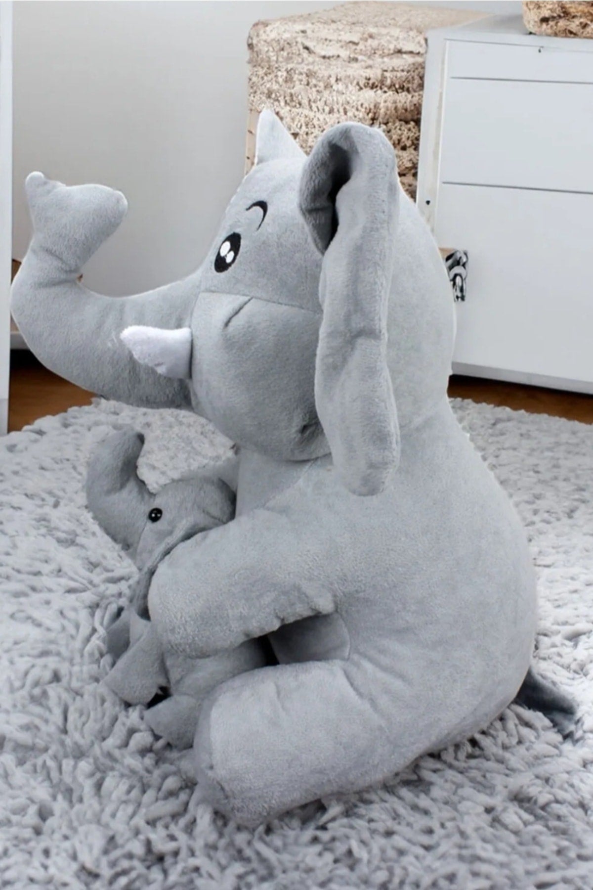 Plush Elephant Sleeping Friend Cute Sleeping Elephant Mother And Cub 40 Cm