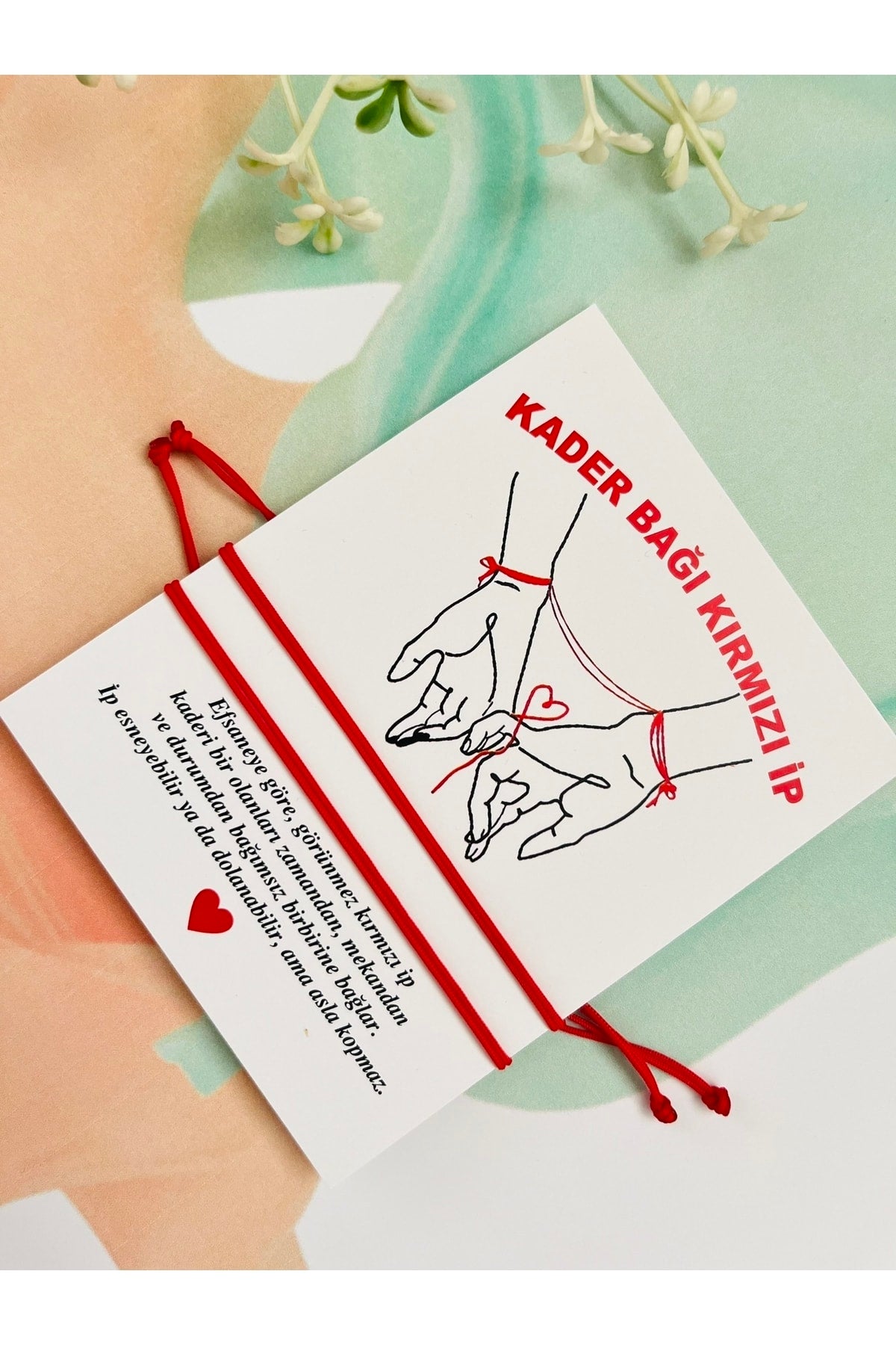 Unisex Fate Link Red Thread- 2 Pieces Macrame Detailed-Luck Bracelet-Couple Bracelet