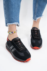 Unisex Snkr Black Red Casual Casual Sports Shoes Sneaker